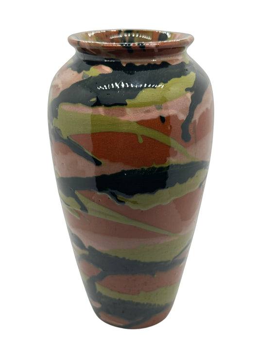 Early 20th C. Vintage Peters and Reed Marble Glazed Vase